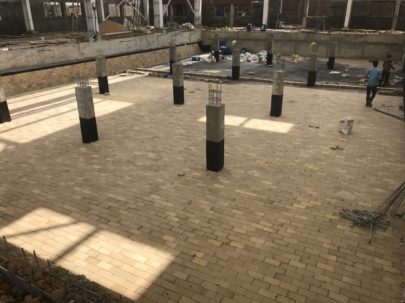 Industrial acid resistant flooring application area